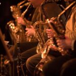 concert jazz saxophones
